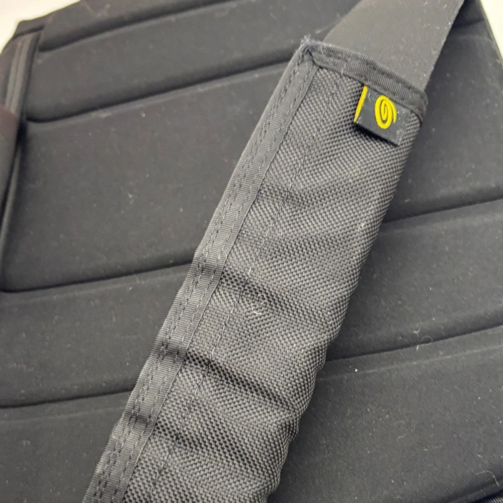 Timbuk2 Black Messenger Bag with Yellow Logo
